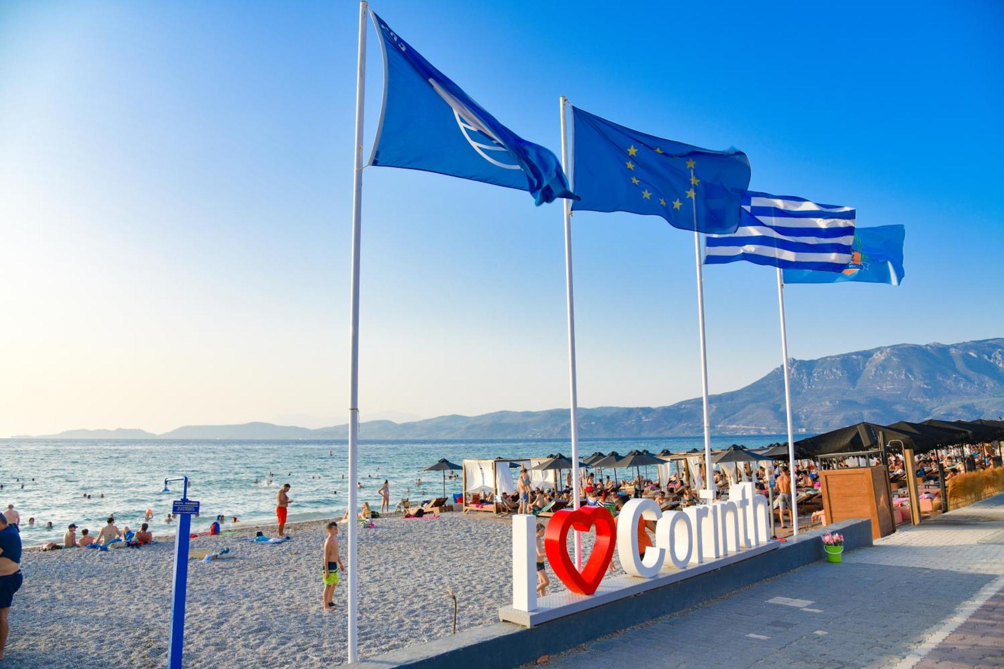 Beach Blue Villa Corinth エクステリア 写真